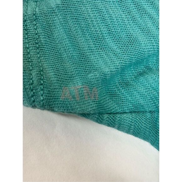 ATM Mens V-Neck Slub T-Shirt Green NWT Size Small - Picture 8 of 8